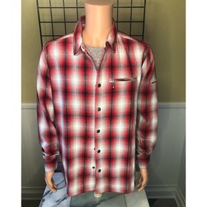 Wrangler X Opening Ceremony Shadow plaid Mens over shirt!